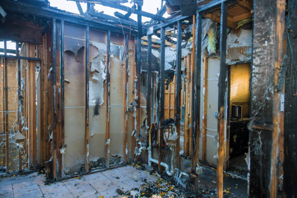 Professional Fire Damage Cleanup technician working in High Bridge, NJ